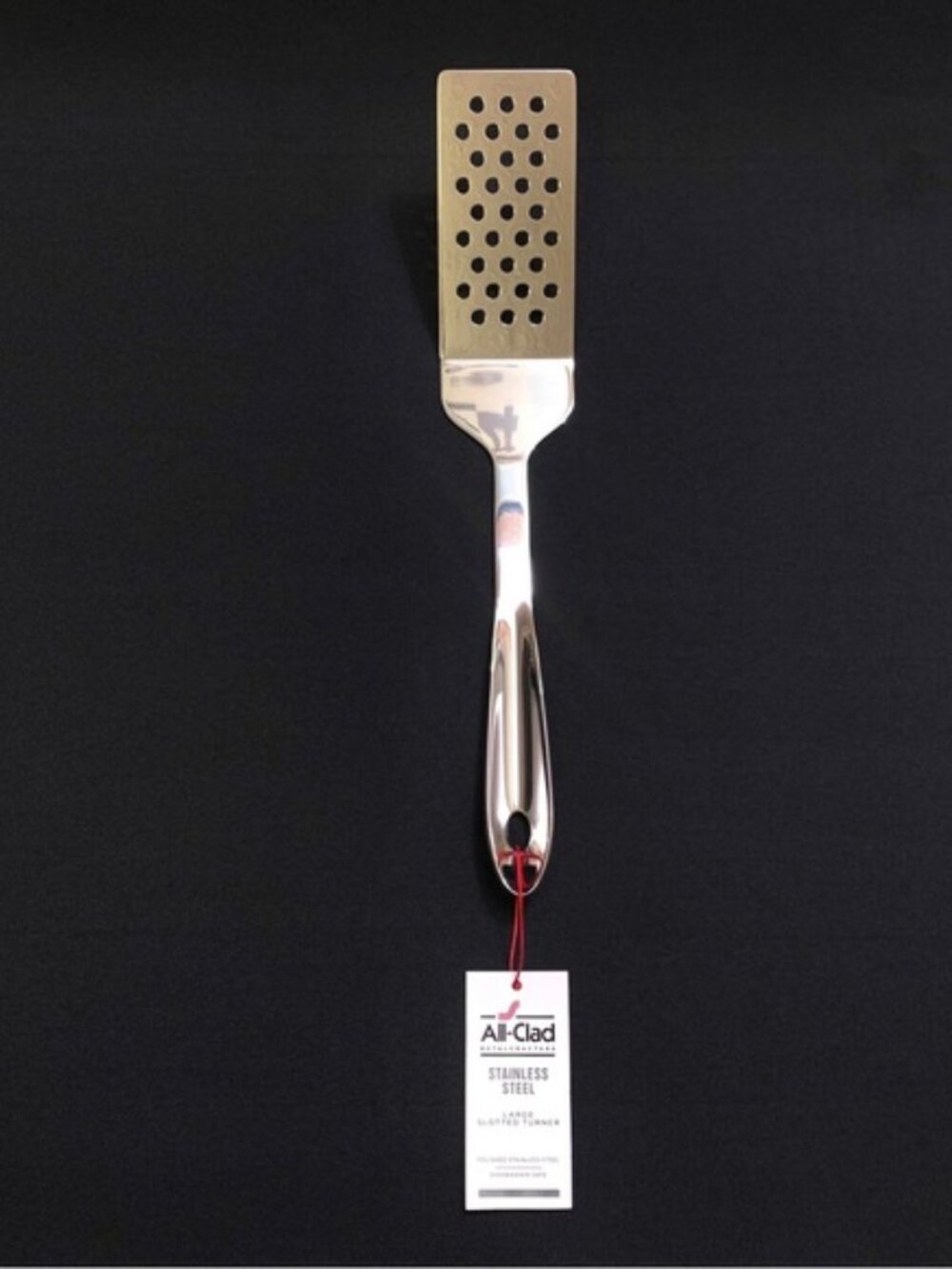 ALL CLAD Large Stainless Steel Slotted Turner 15” Serving Spatula NWT
